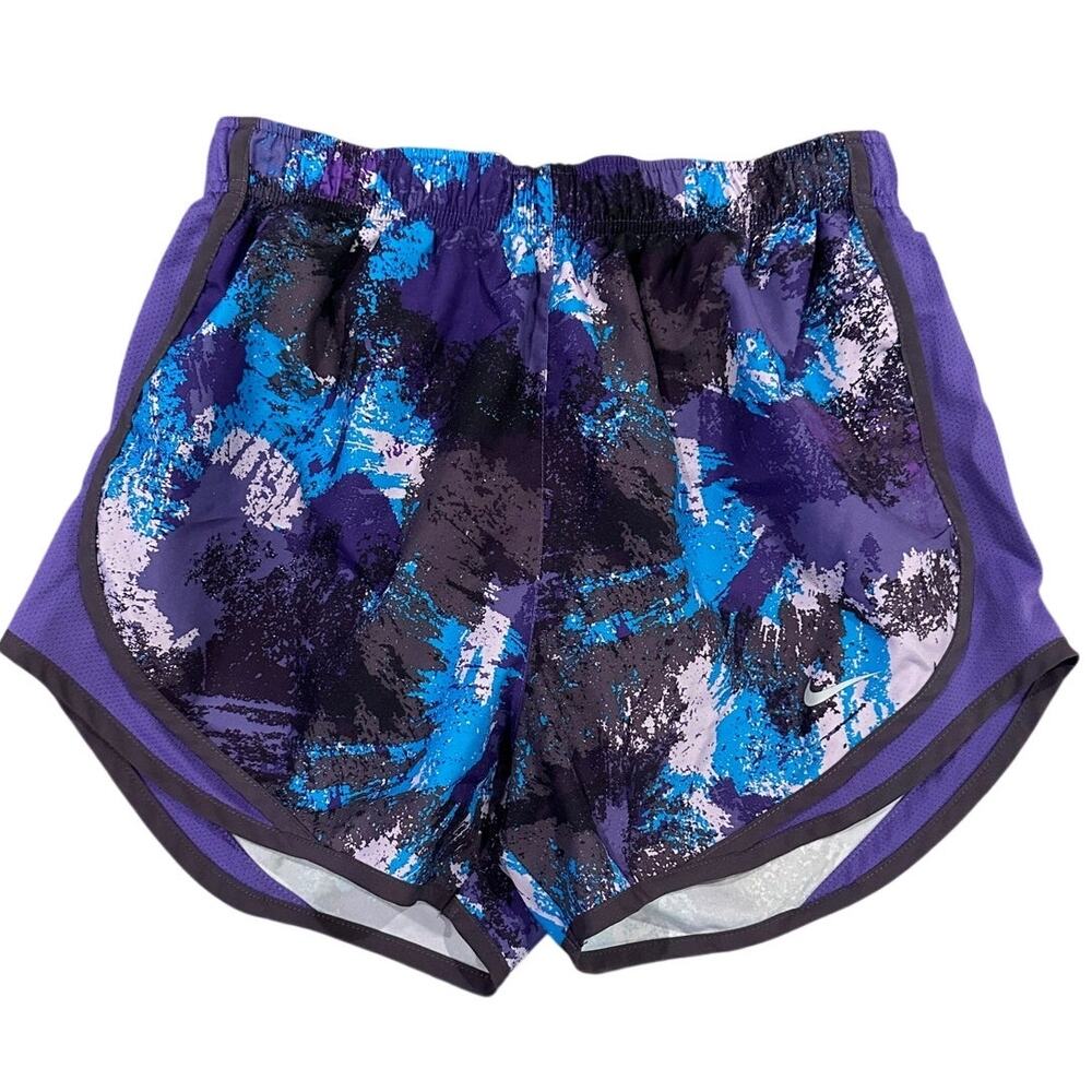 Nike Women's Dry Fit Purple Multi Color Athletic Shorts S Excellent Condition